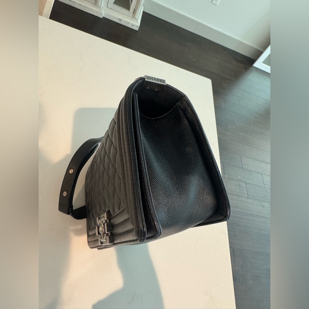 CHANEL Black Boy Bag with Silver Hardware - Picture 4 of 8